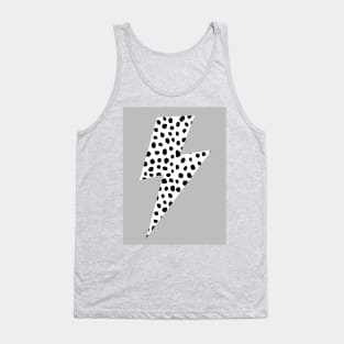 Black and White Spotty, Lightning Bolt Tank Top